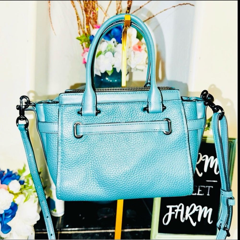 Coach Mini Swagger 21 Pebble Leather Satchel w Removable Strap 2018 - Like New - Picture 9 of 16